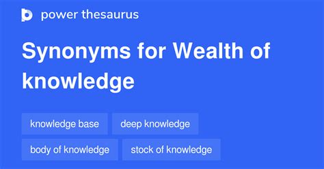 wealth of knowledge synonym|words for wealth of knowledge.